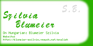 szilvia blumeier business card